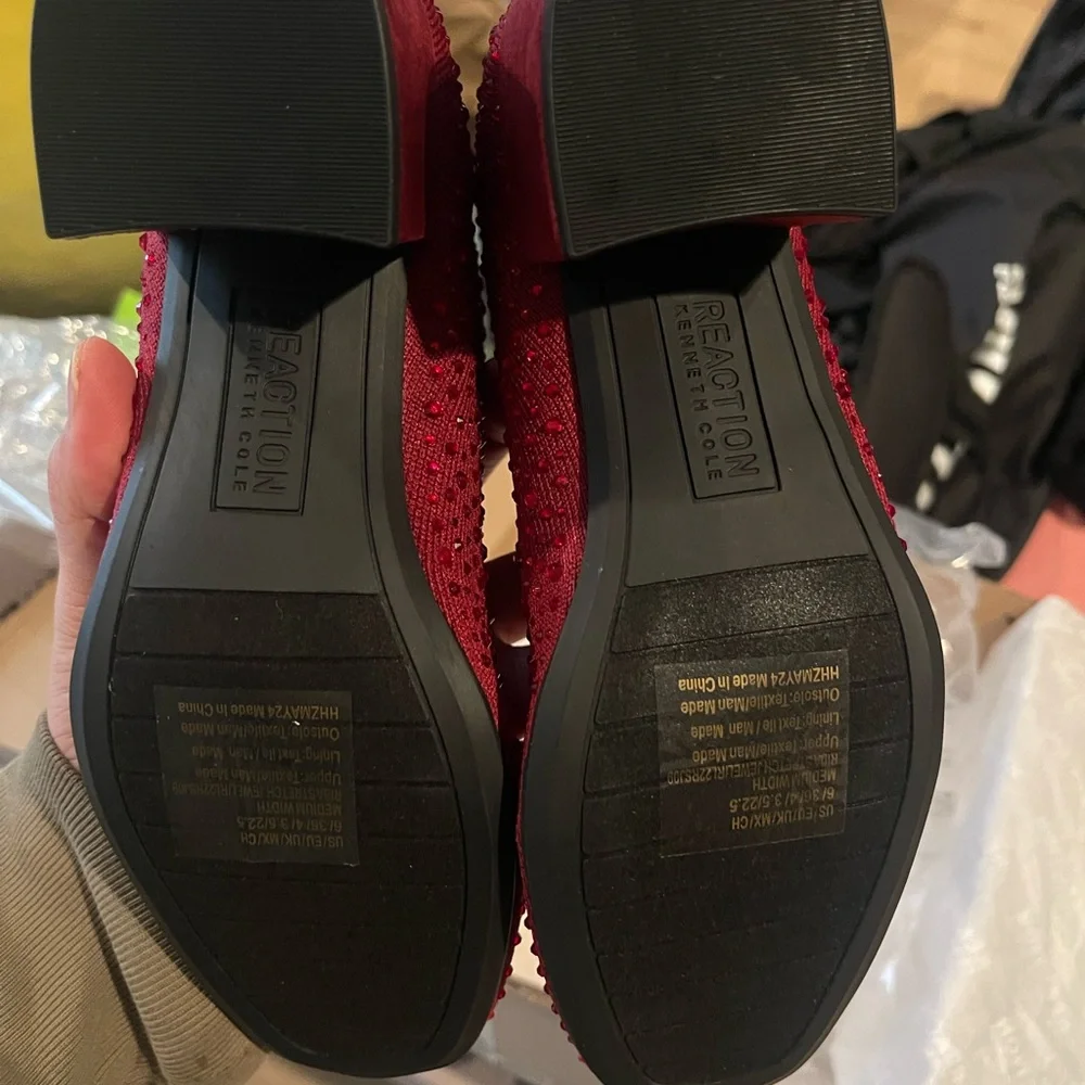 Rida Stretch Jewel Sparkly Red Ankle Boots - Picture 6 of 10